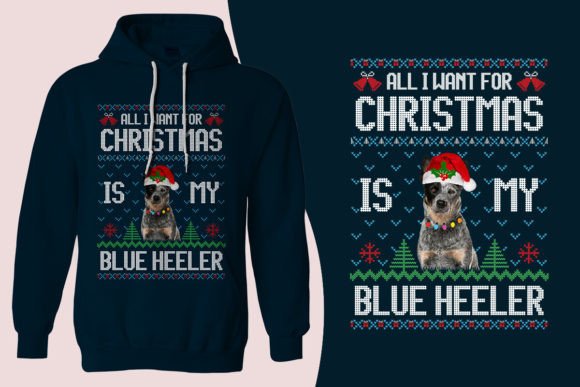 Blue Heeler Dog Ugly Christmas Sweater