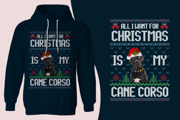 Cane Corso Dog Ugly Christmas Sweater