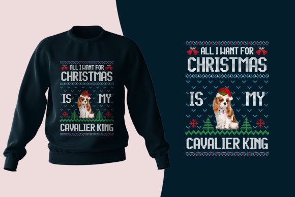 Cavalier King Dog Ugly Christmas Sweater