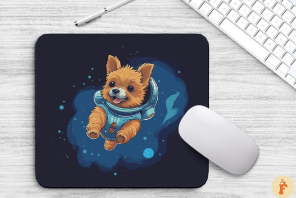 Cute Astronaunt Australian Terrier Dog