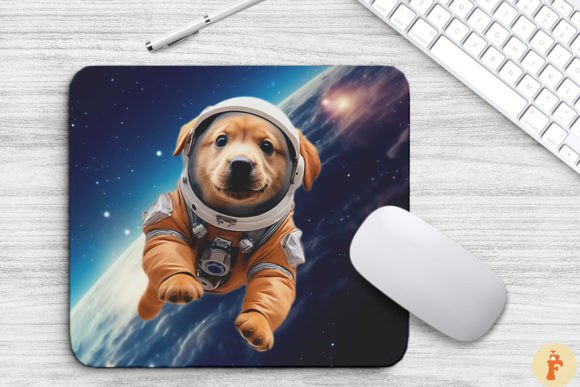 Cute Astronaunt Golden Retriever Dog