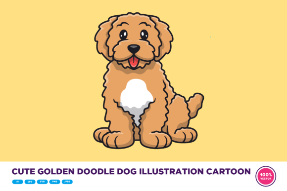 Cute Golden Doodle Dog Illustration: A Designer's Embroidery Review