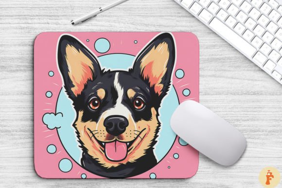 Cute Peeking Australian Cattle Dog
