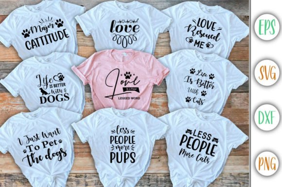 Dog Cat Quotes Designs Bundle
