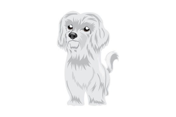 Maltese Dog, Sad Embroidery Design